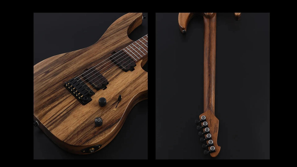 Keipro Modern Custom Black Limba H.H Electric Guitar - Richards Guitars Of Stratford Upon Avon