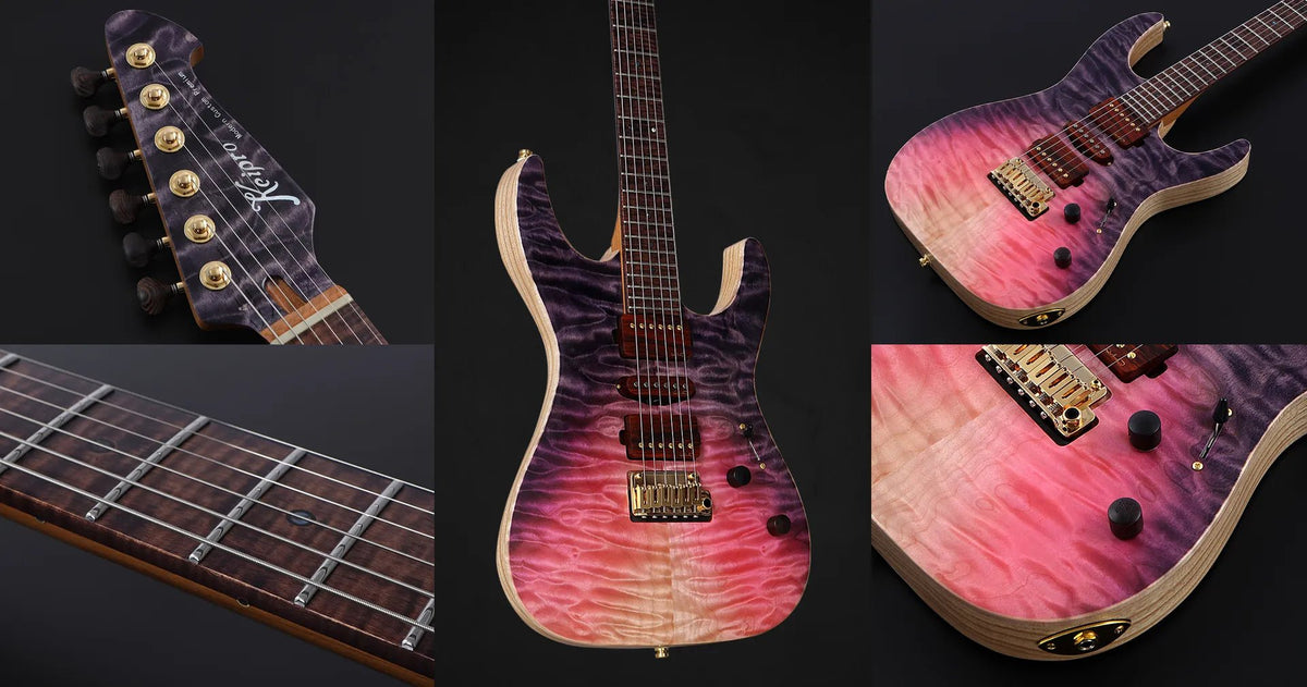 Keipro Modern Custom Premium Q-F H.S.H Electric Guitar - Richards Guitars Of Stratford Upon Avon