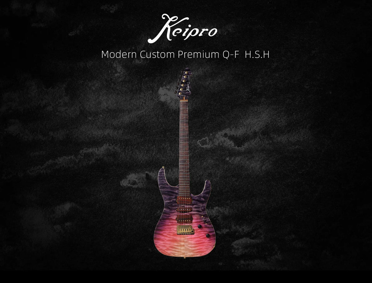Keipro Modern Custom Premium Q-F H.S.H Electric Guitar - Richards Guitars Of Stratford Upon Avon