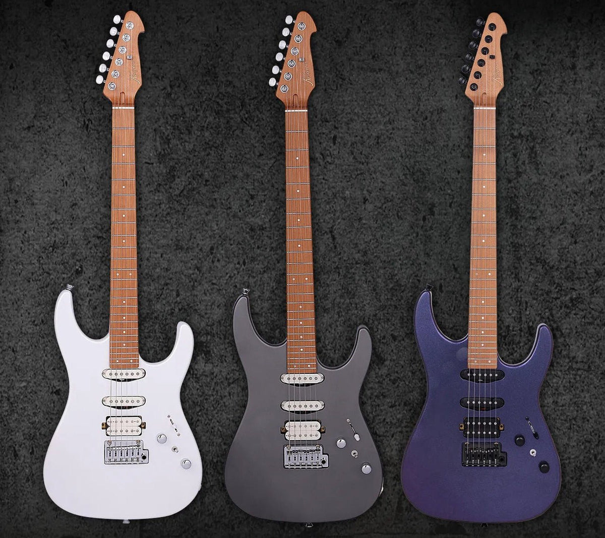 Keipro Modern Purple Electric Guitar - Richards Guitars Of Stratford Upon Avon