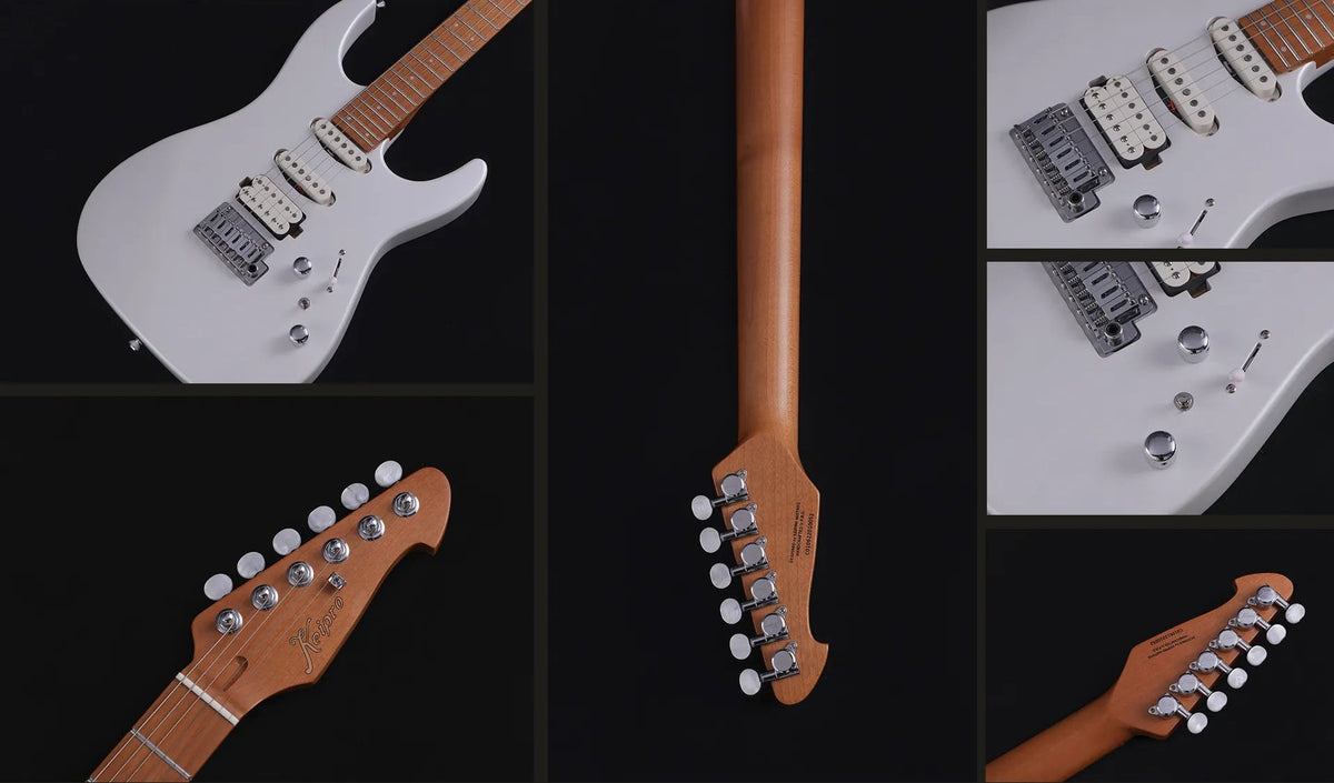 Keipro Modern White Electric Guitar - Richards Guitars Of Stratford Upon Avon