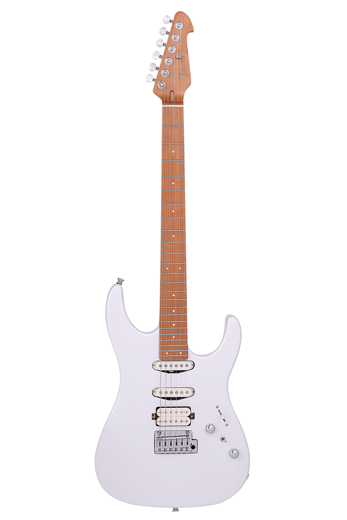 Keipro Modern White Electric Guitar - Richards Guitars Of Stratford Upon Avon