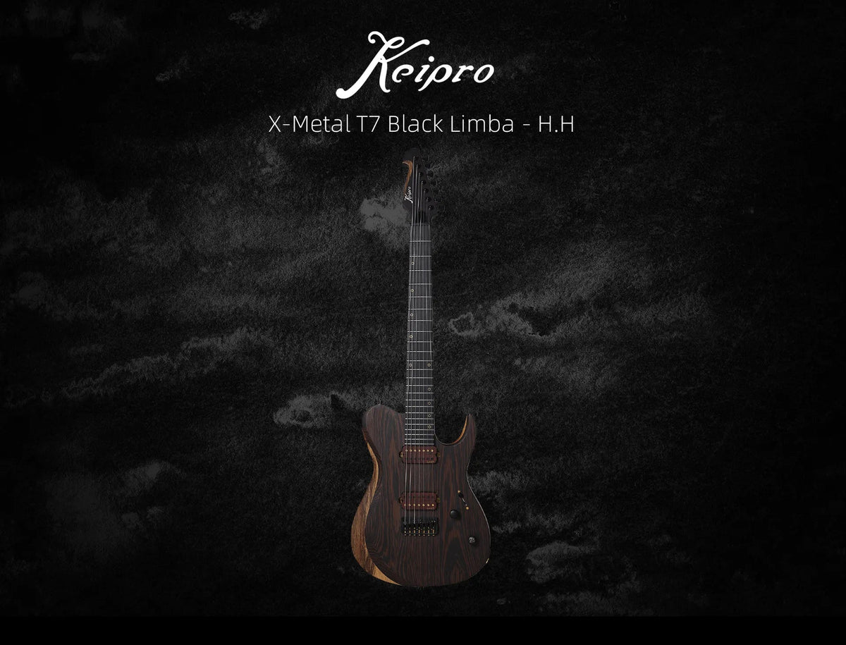 Keipro X-Metal T7 Black Limba H.H Electric Guitar - Richards Guitars Of Stratford Upon Avon