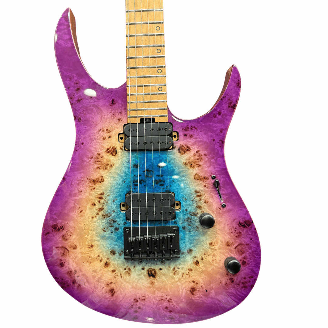 Keipro X-S6-B H.H Purple/Blue Electric Guitar - Richards Guitars Of Stratford Upon Avon
