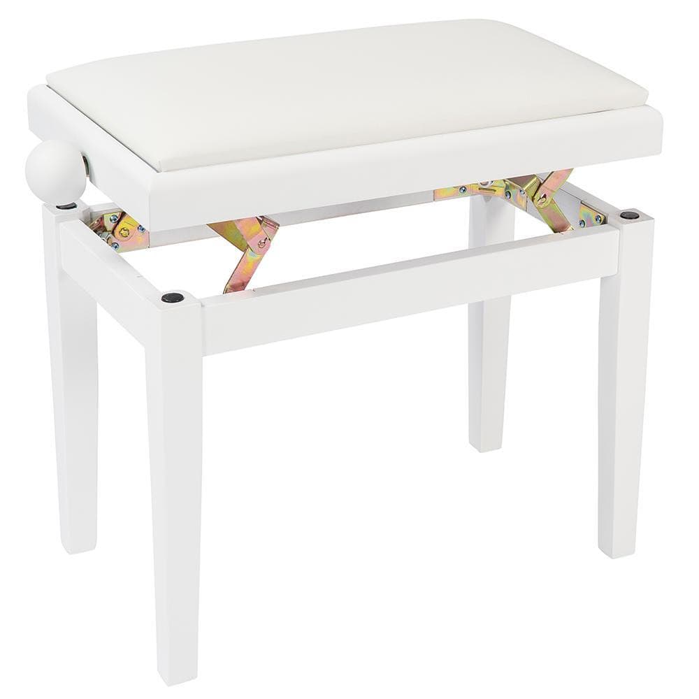 Kinsman Adjustable Piano Bench ~ White - Richards Guitars Of Stratford Upon Avon