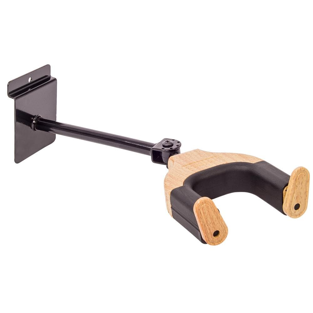 Kinsman Auto Lock Slatwall Guitar Hanger ~ Wood ~ Long - Richards Guitars Of Stratford Upon Avon
