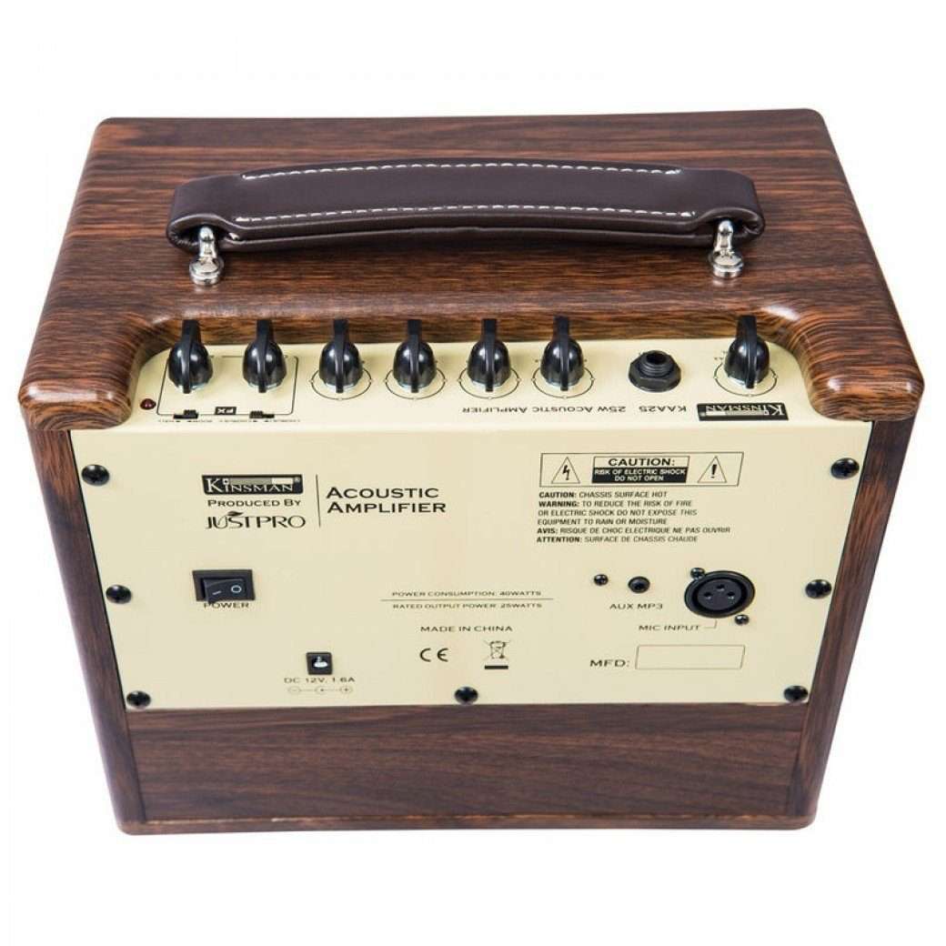 Kinsman KAA25 Portable Busking Acoustic Guitar Amplifier - Richards Guitars Of Stratford Upon Avon