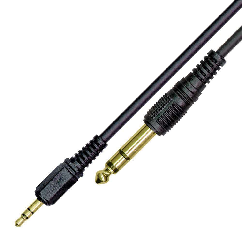 Kinsman Soundcard Audio Cable - 3.5mm Stereo - 6.35mm Stereo - 10ft/3m - Richards Guitars Of Stratford Upon Avon