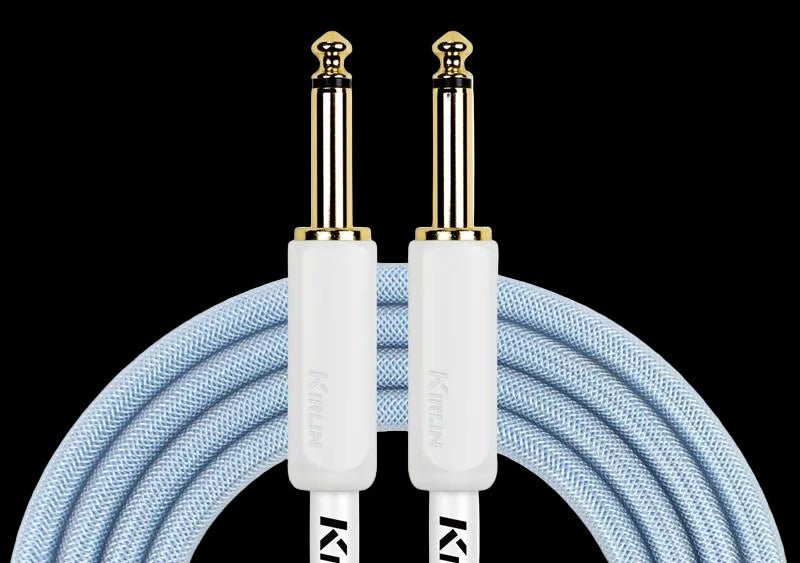 Kirlin IPW201 WEG - BL Fabric Gel 20' Straight Blue Guitar Cable - Richards Guitars Of Stratford Upon Avon