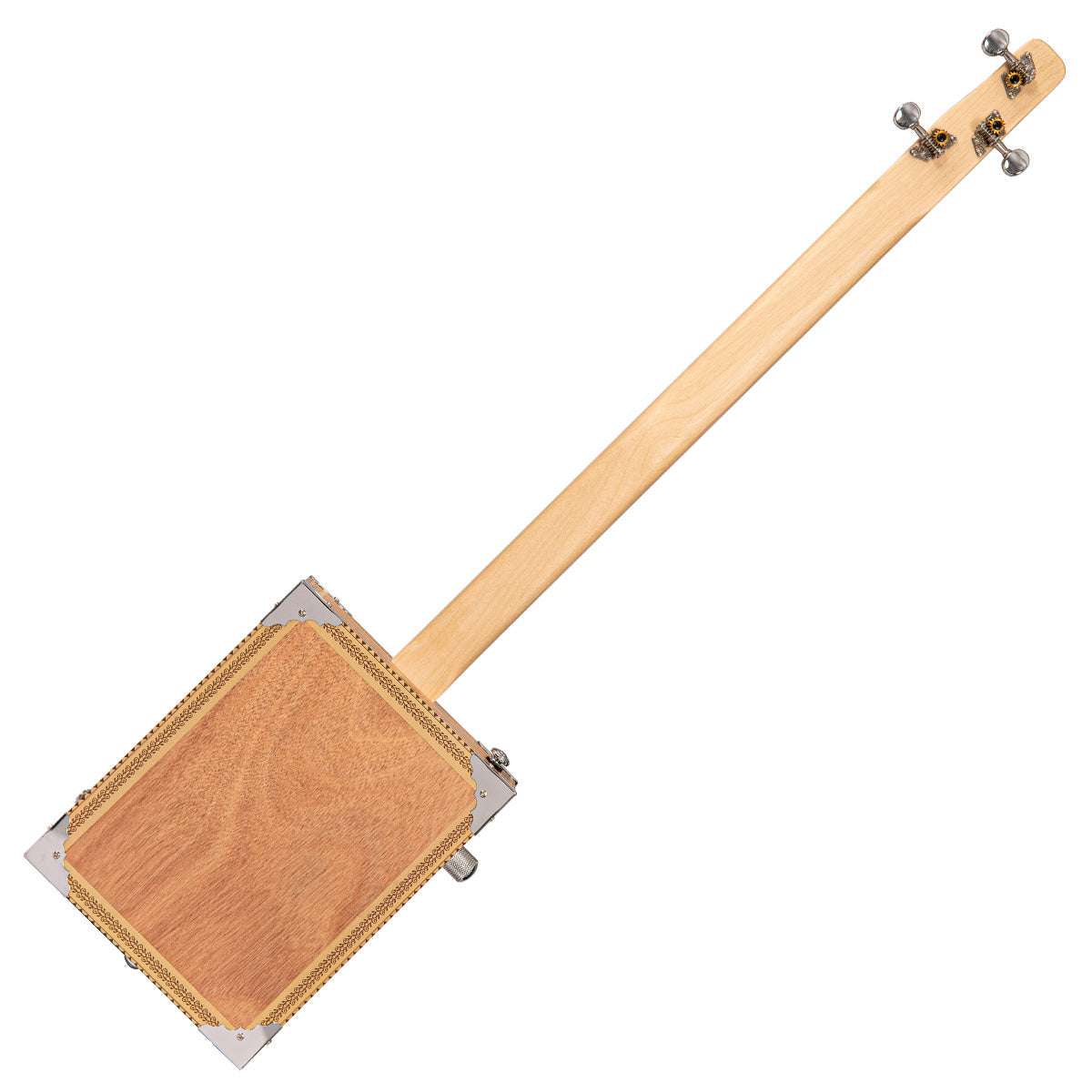 Lace Cigar Box Electric Guitar ~ 3 String ~ Americana - Richards Guitars Of Stratford Upon Avon