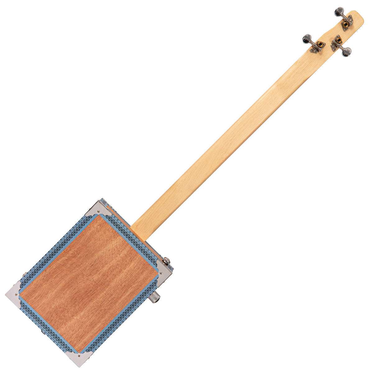 Lace Cigar Box Electric Guitar ~ 3 String ~ Gone Fishin' - Richards Guitars Of Stratford Upon Avon