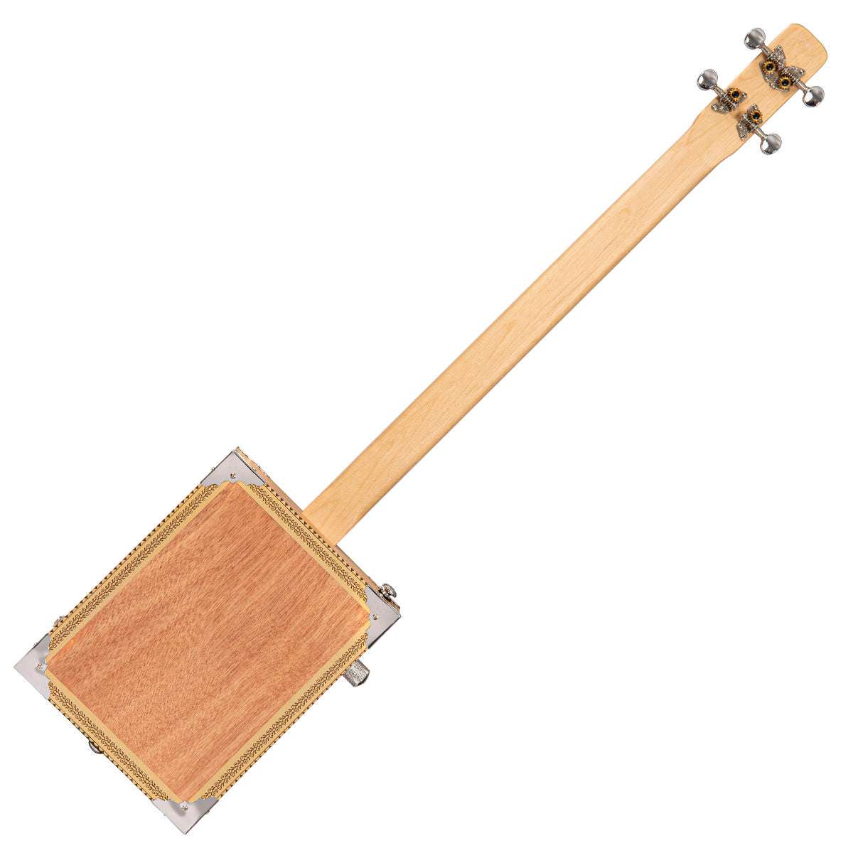 Lace Cigar Box Electric Guitar ~ 4 String ~ Americana - Richards Guitars Of Stratford Upon Avon