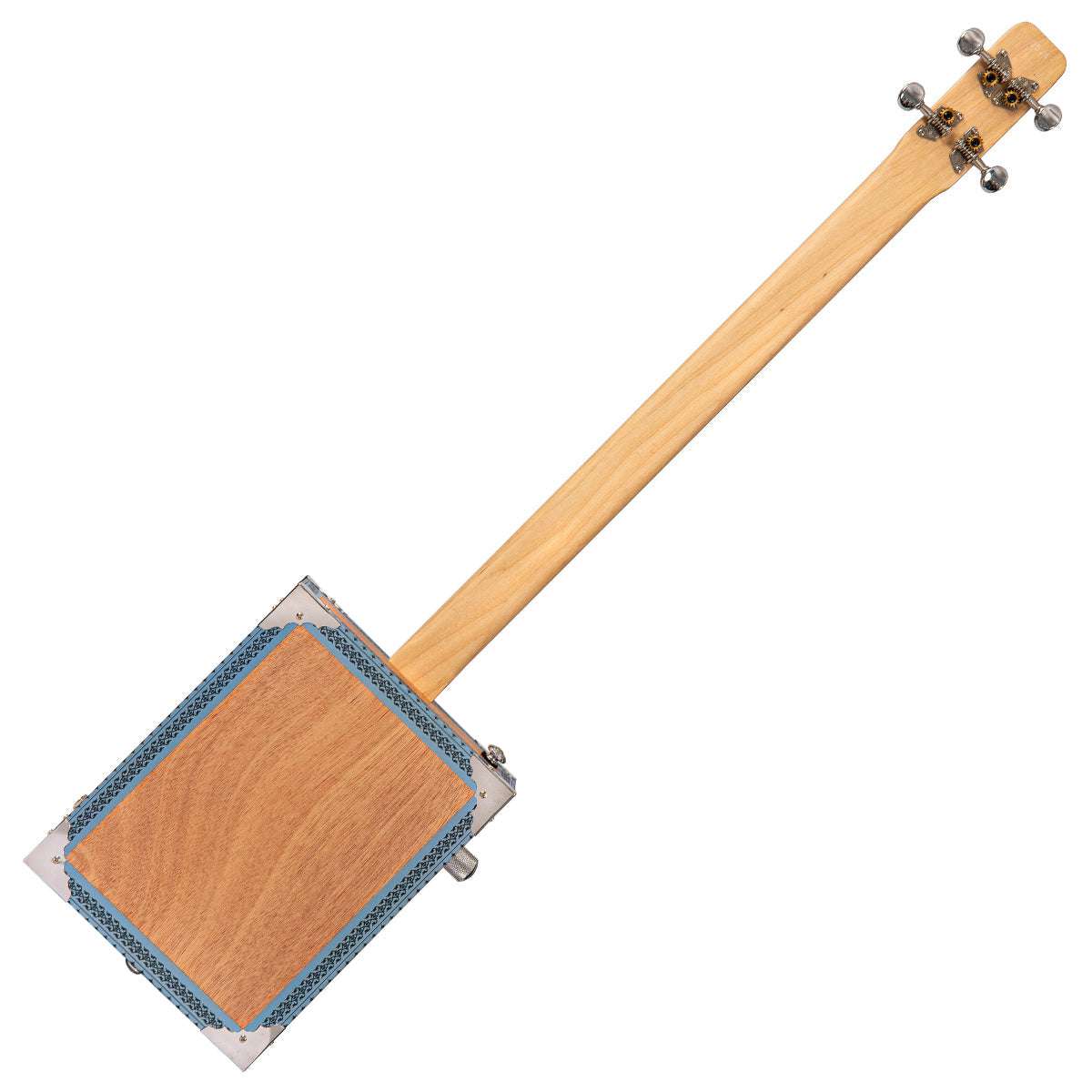 Lace Cigar Box Electric Guitar ~ 4 String ~ Gone Fishin' - Richards Guitars Of Stratford Upon Avon