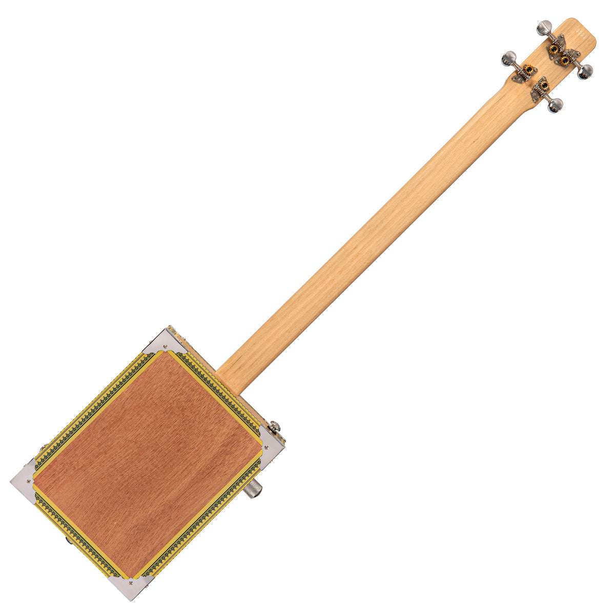 Lace Cigar Box Electric Guitar ~ 4 String ~ Grizzly Bear - Richards Guitars Of Stratford Upon Avon