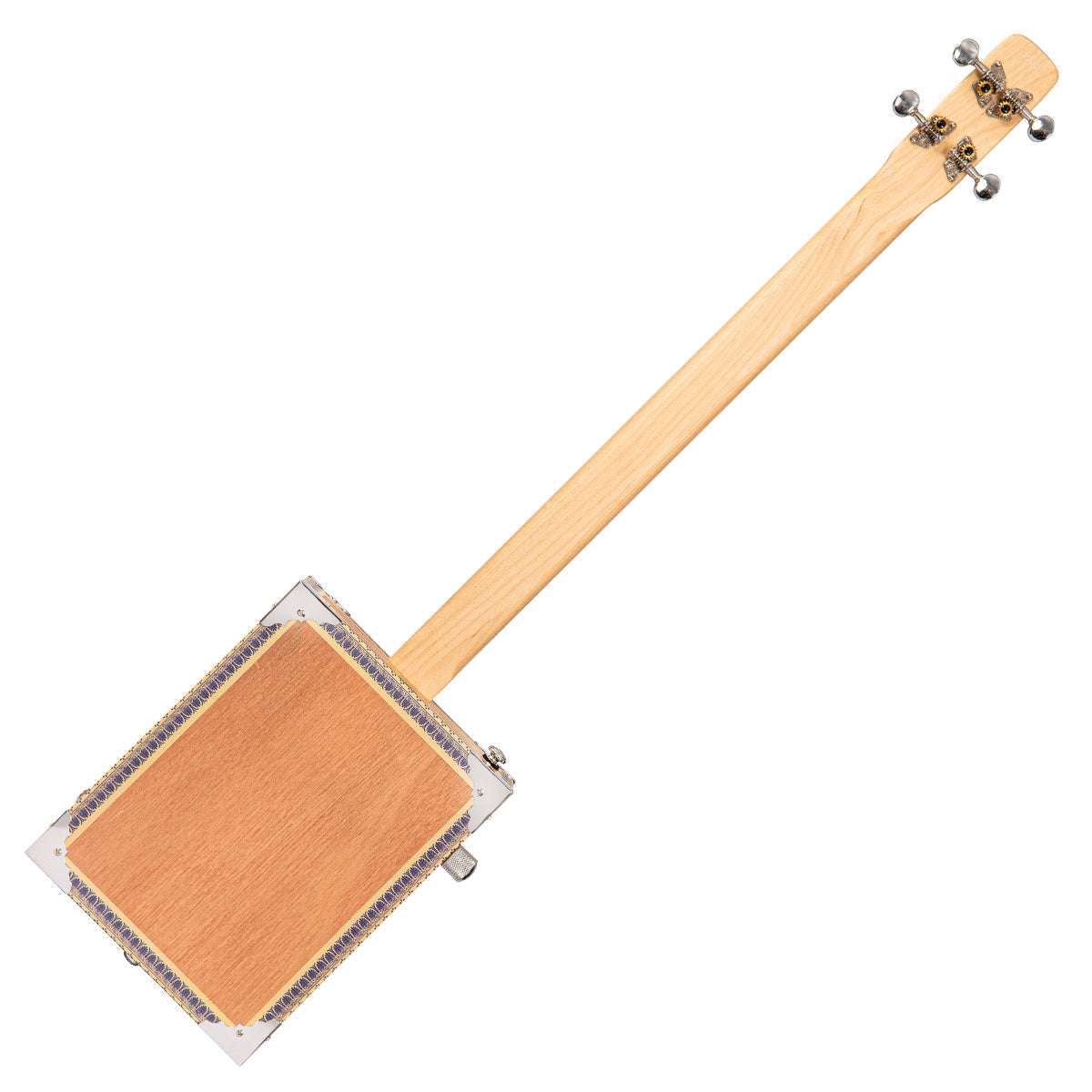 Lace Cigar Box Electric Guitar ~ 4 String ~ Royalty - Richards Guitars Of Stratford Upon Avon