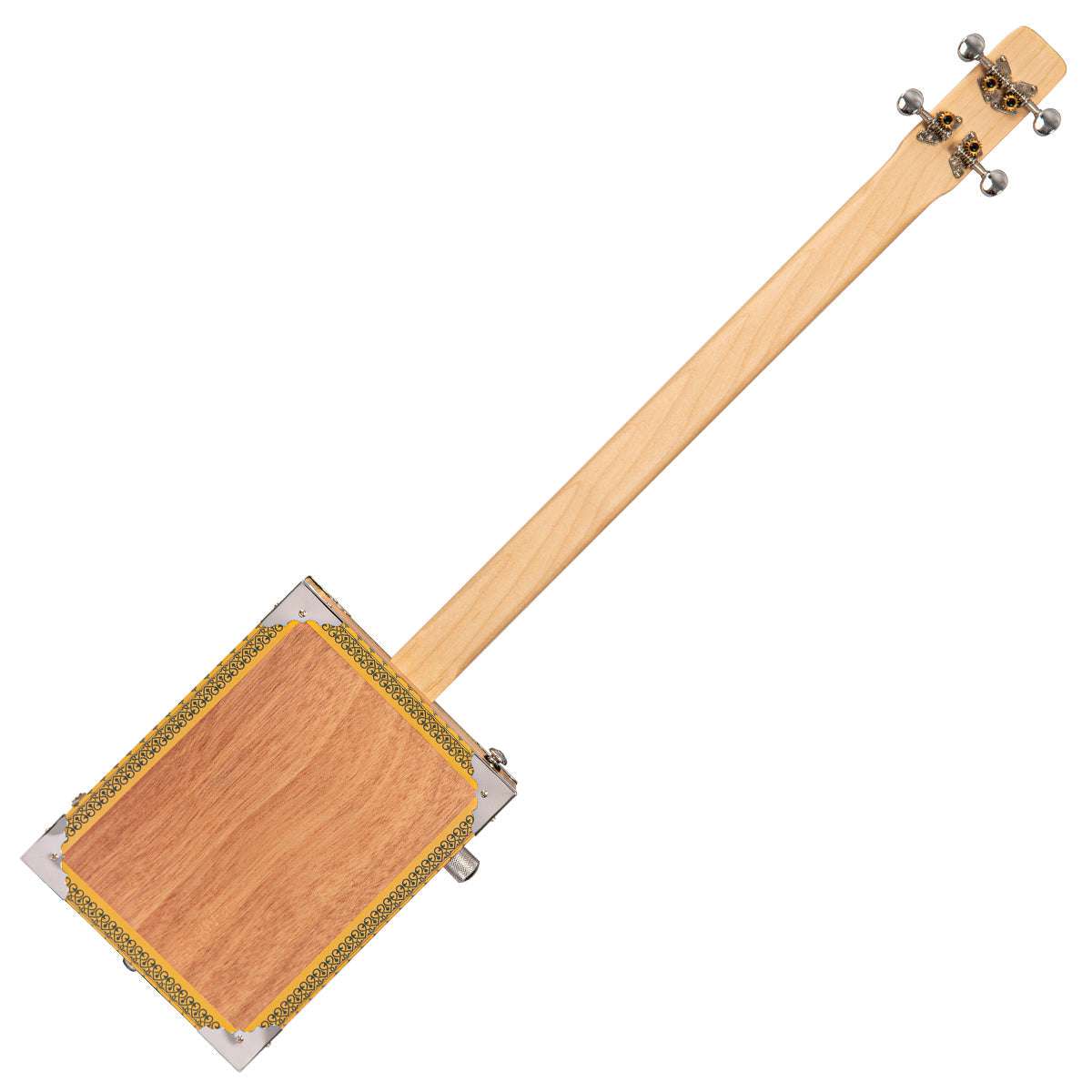 Lace Cigar Box Electric Guitar ~ 4 String ~ Secret Society - Richards Guitars Of Stratford Upon Avon