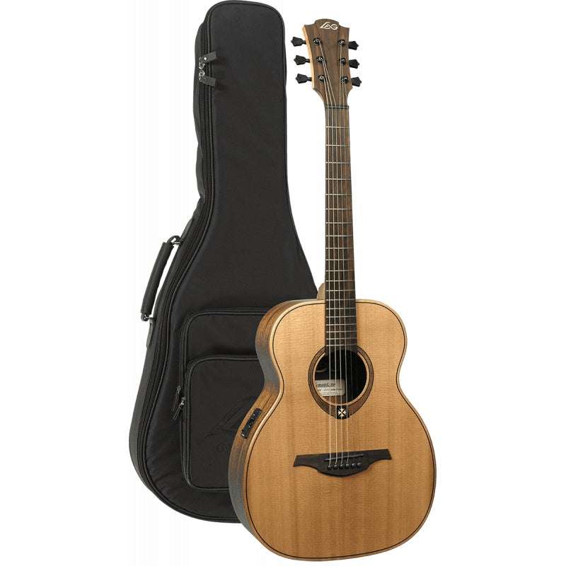 Lag Escapade TRAVEL - N - RCE Nylon Red Cedar Electro - Richards Guitars Of Stratford Upon Avon