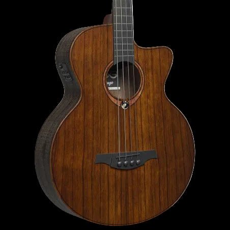 LAG SAUVAGE-FBCE Fretless Cutaway Electro Acoustic Bass Guitar - Richards Guitars Of Stratford Upon Avon