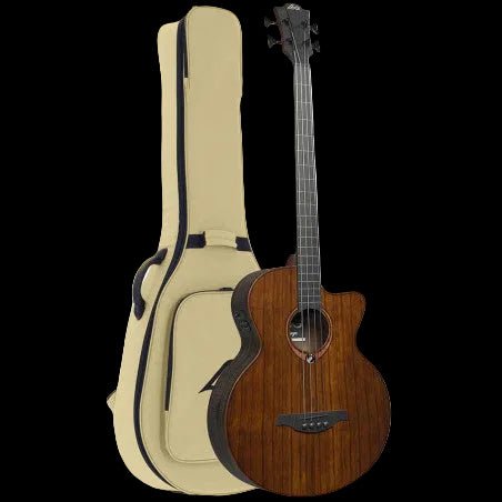 LAG SAUVAGE-FBCE Fretless Cutaway Electro Acoustic Bass Guitar - Richards Guitars Of Stratford Upon Avon