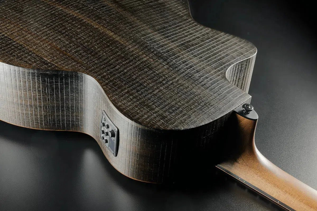 LAG Sauvage Jumbo Cutaway Electro Acoustic Bass Guitar - Richards Guitars Of Stratford Upon Avon