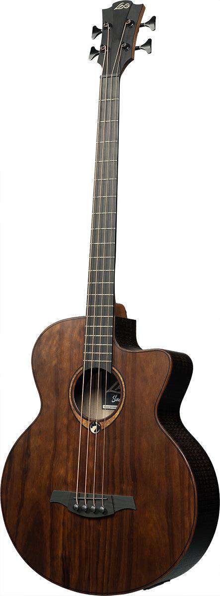 LAG Sauvage Jumbo Cutaway Electro Acoustic Bass Guitar - Richards Guitars Of Stratford Upon Avon