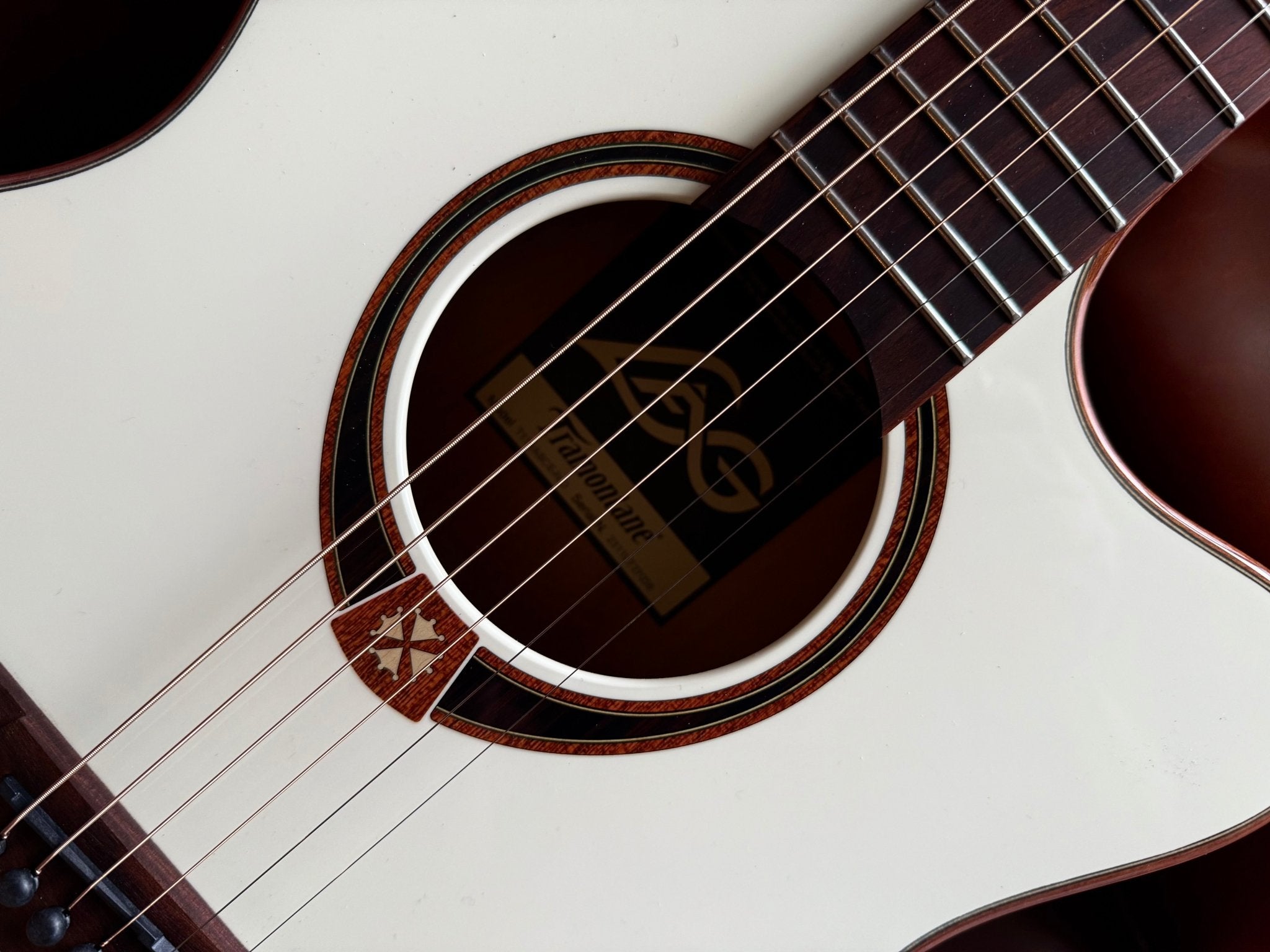 LAG T118 ASCE ivory Grand Auditorium Slimline Electro - Richards Guitars Of Stratford Upon Avon