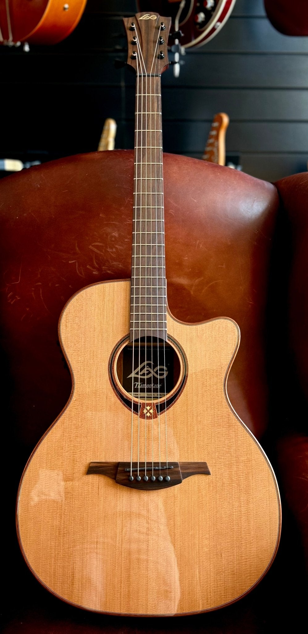 LAG TRAMONTANE 118 T118ACE AUDITORIUM CUTAWAY ELECTRO - Richards Guitars Of Stratford Upon Avon