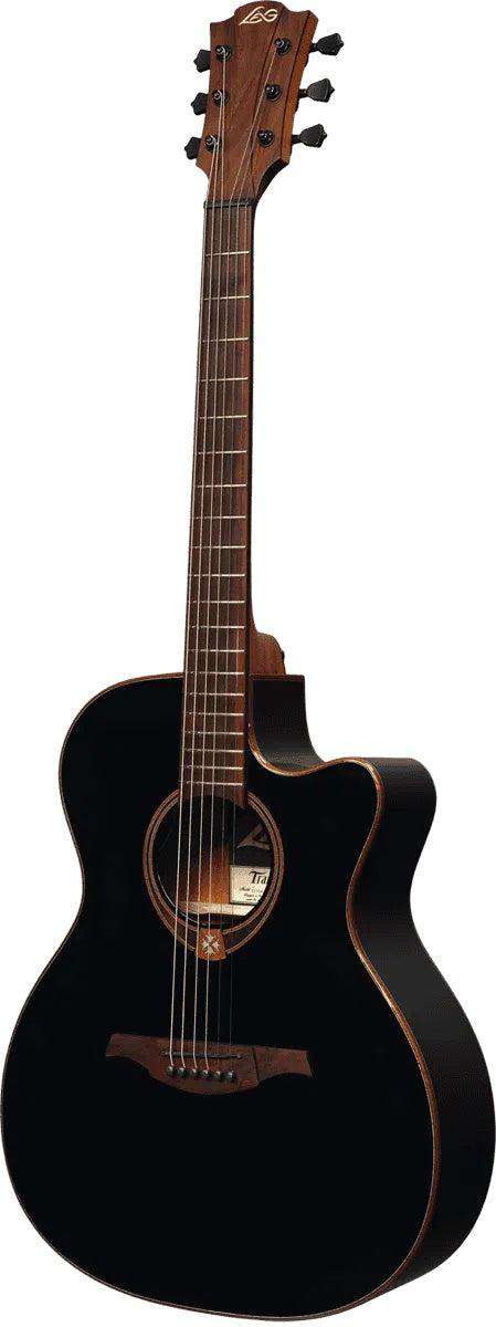 LAG TRAMONTANE 118 T118ACE - BLK AUDITORIUM CUTAWAY ELECTRO BLACK - Richards Guitars Of Stratford Upon Avon