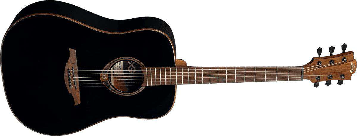 LAG TRAMONTANE 118 T118D - BLK DREADNOUGHT BLACK - Richards Guitars Of Stratford Upon Avon