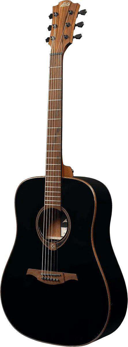LAG TRAMONTANE 118 T118D - BLK DREADNOUGHT BLACK - Richards Guitars Of Stratford Upon Avon