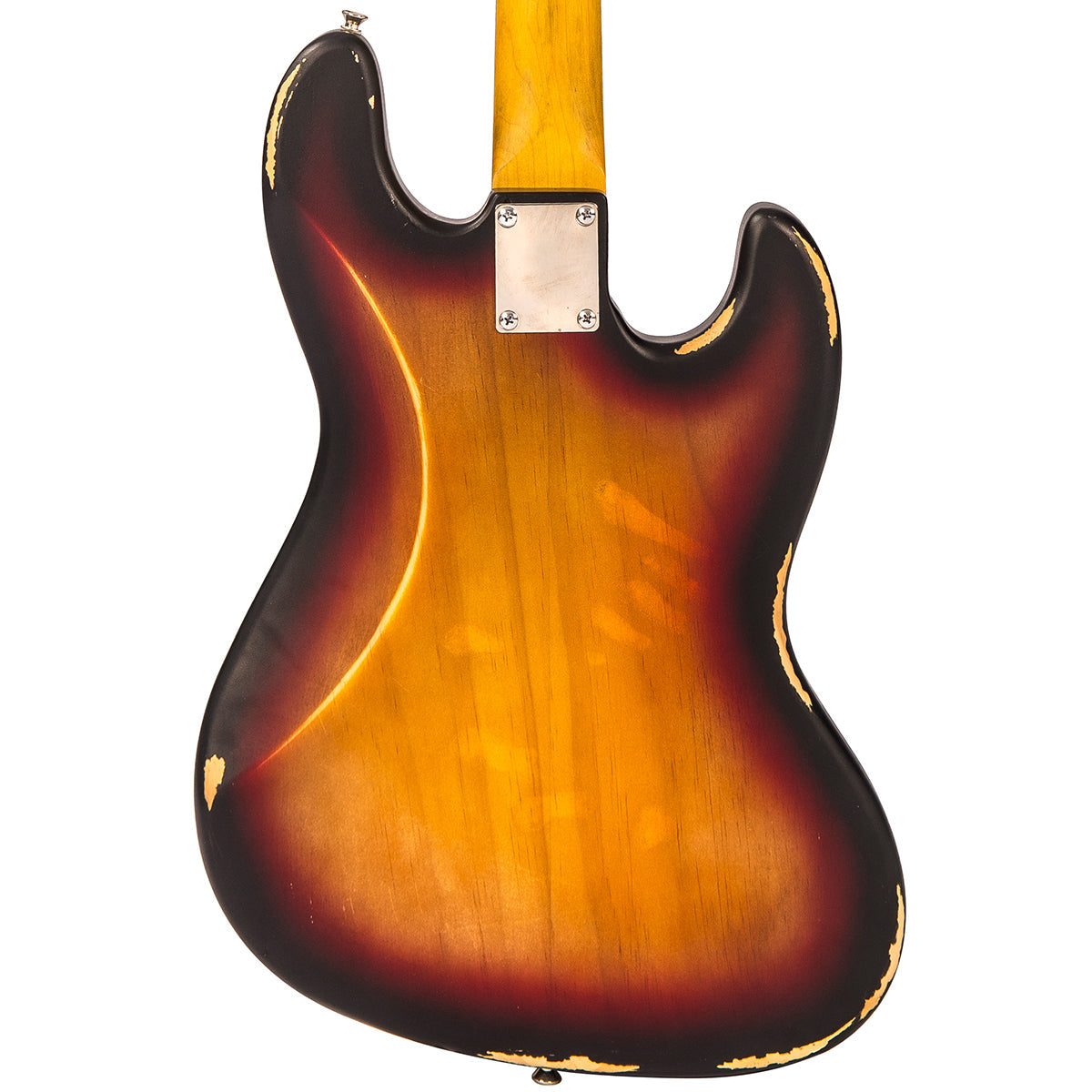Vintage V74 ICON Fretless Bass ~ Sunset Sunburst ~ Left Hand, Left Hand Basses for sale at Richards Guitars.