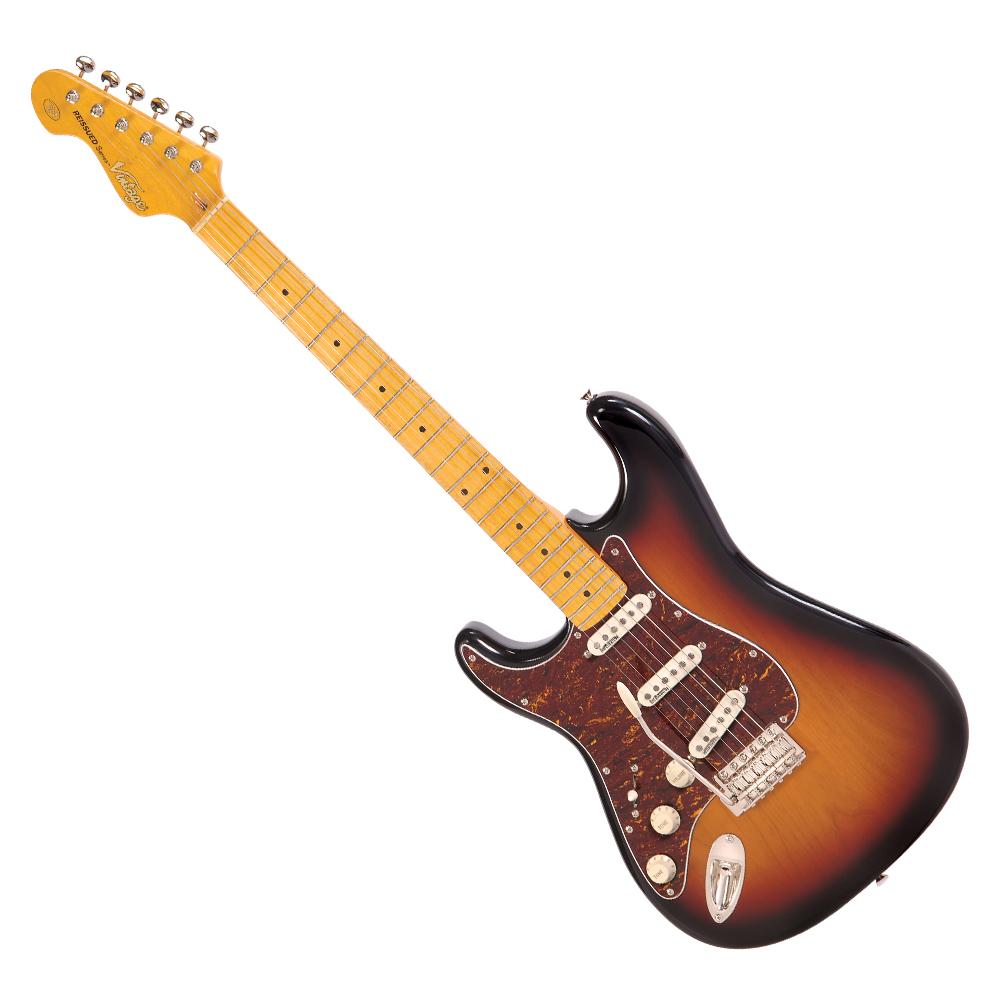 Vintage V6M Reissued Electric Guitar ~ Left Hand Sunburst, Left Hand Electric Guitars for sale at Richards Guitars.