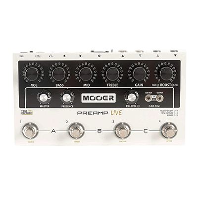 MOOER PREAMP LIVE DIGITAL PREAMP MODELLER PEDAL, Accessory for sale at Richards Guitars.