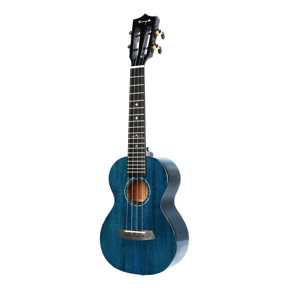 Enya EUT-MAD BL All solid Mahogany Blue, Ukulele for sale at Richards Guitars.