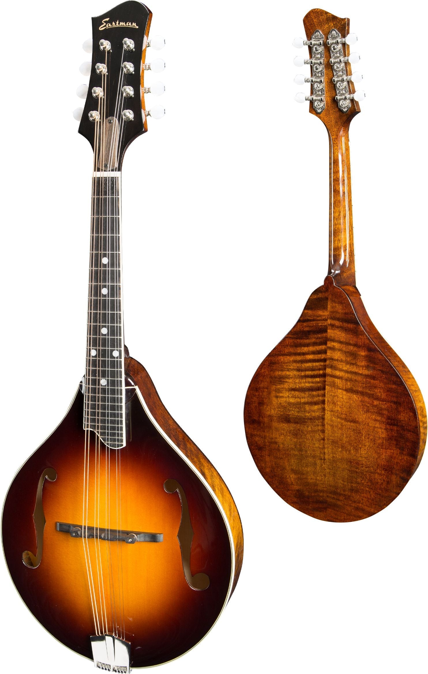 Eastman MD505-CS A-style F-holes Mandolin (Solid Spruce top, Solid Maple back and sides, w/Case), Mandolin for sale at Richards Guitars.
