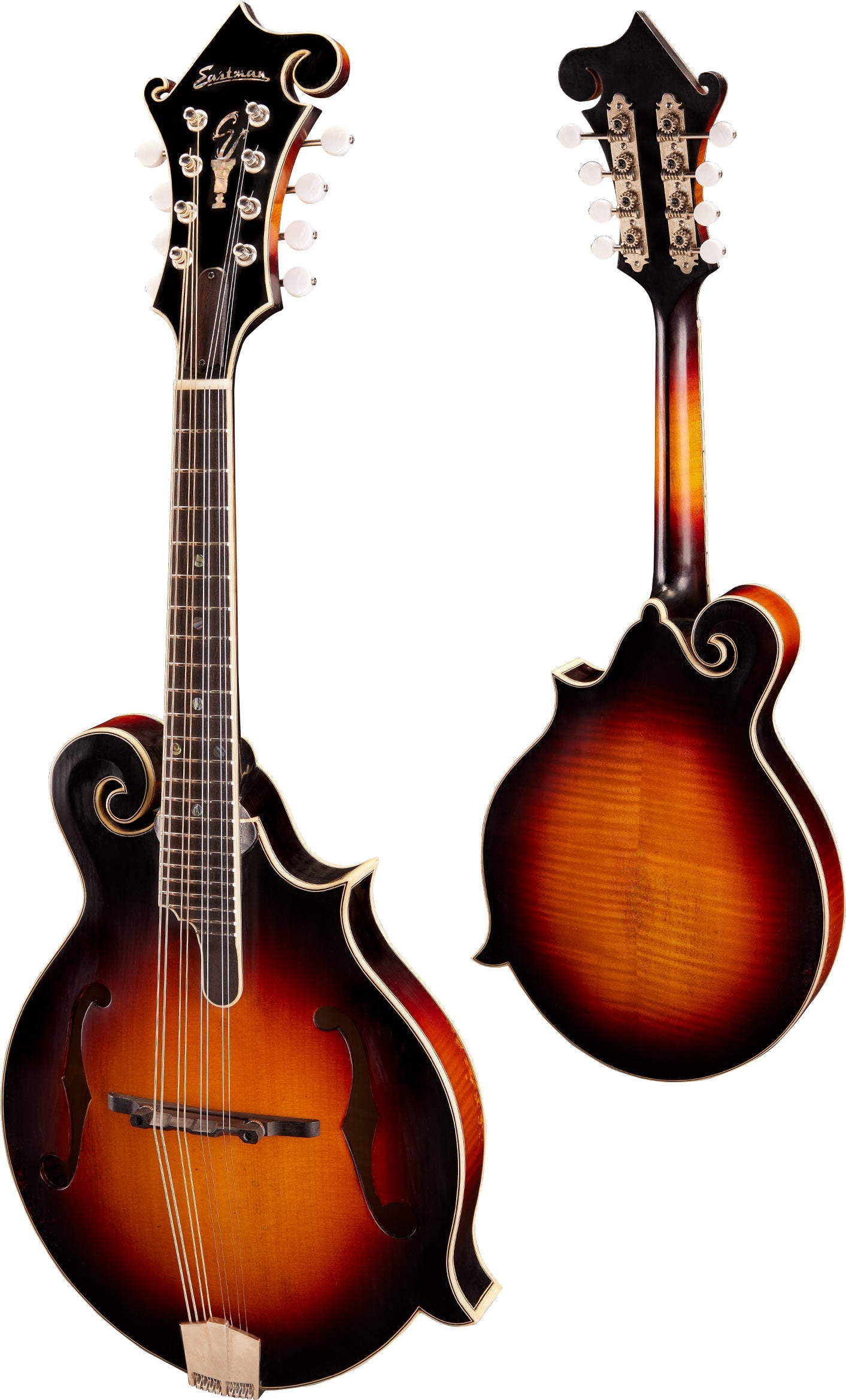Eastman MD815/v Antique Sunburst Mandolin (F-style F-holes, Solid Spruce top, Solid Maple back and sides, w/Case), Mandolin for sale at Richards Guitars.