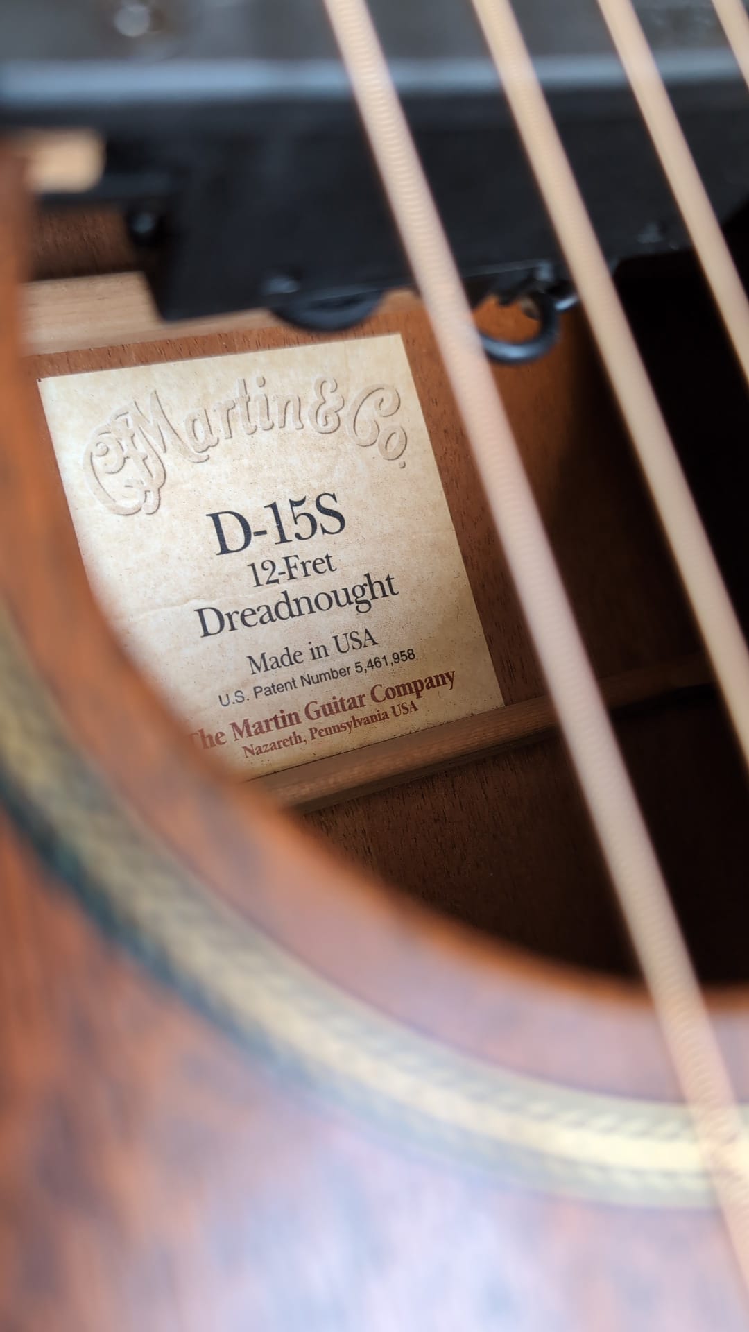 Martin D - 15S 12 Fret Dreadnought (Used) - Richards Guitars Of Stratford Upon Avon