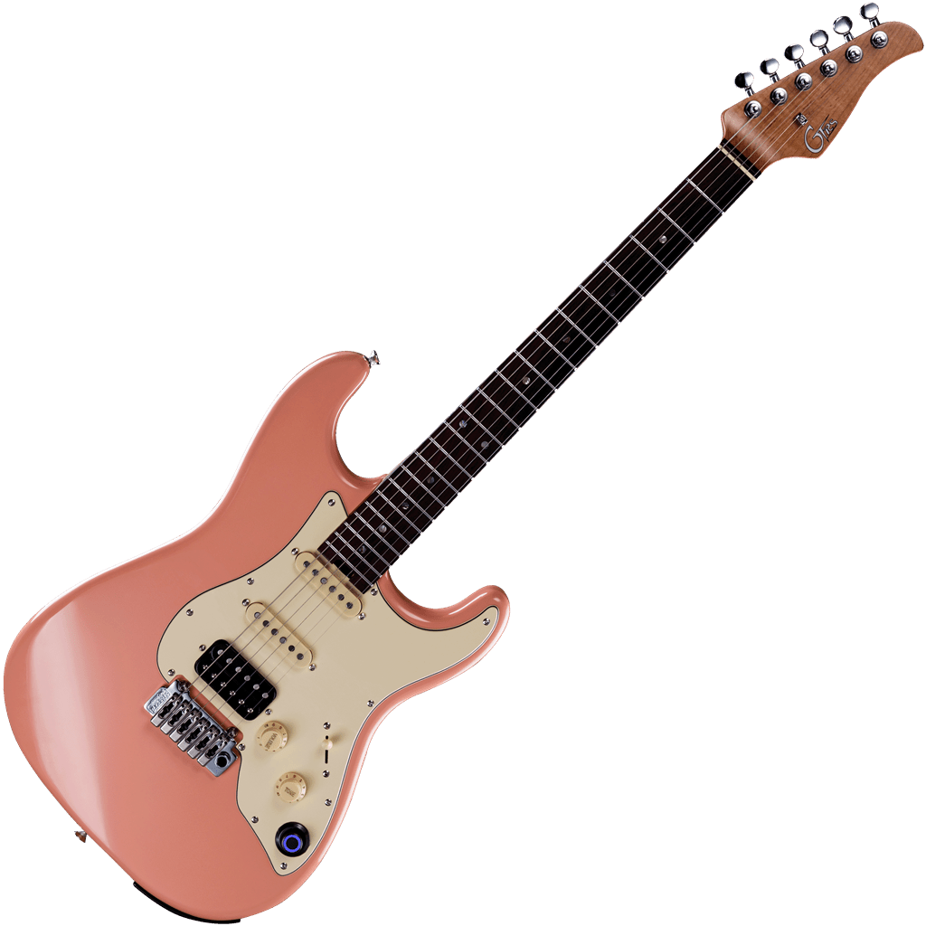 MOOER GTRS PRO 800 FLAMINGO PINK RN Inteligent Guitar With Built In Effects & Programmable App + £225 Of Custom Pro Setup & Backup Service - Richards Guitars Of Stratford Upon Avon