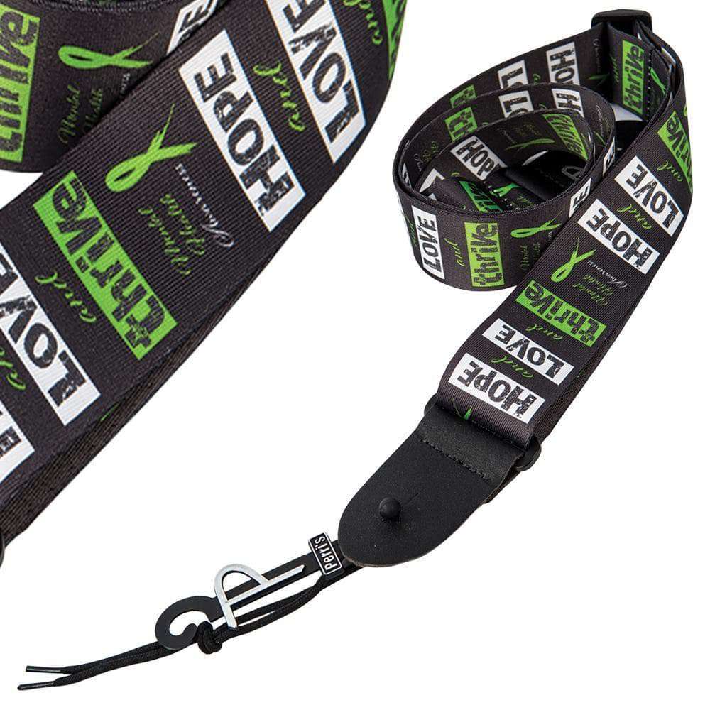 Perri Poly Guitar Strap Hope Love Thrive MHA - Richards Guitars Of Stratford Upon Avon