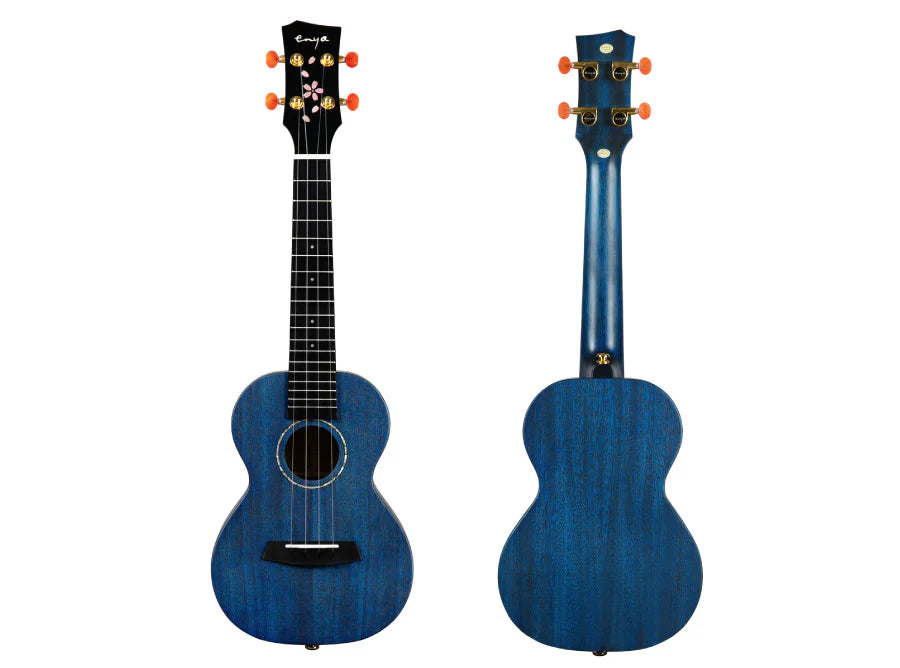 Enya EUC-MS BLUE All Solid Concert Ukulele, Ukulele for sale at Richards Guitars.