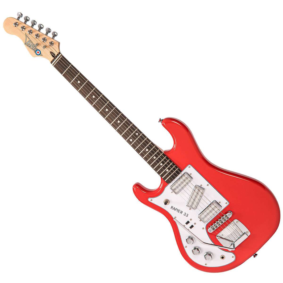 Rapier 33 Electric Guitar ~ Left Handed Fiesta Red - Richards Guitars Of Stratford Upon Avon