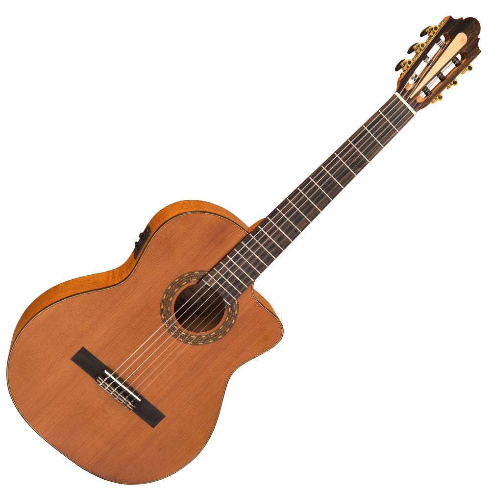 Santos Martinez Allegro Cutaway Electro - Classic Guitar ~ Natural High Gloss - Richards Guitars Of Stratford Upon Avon