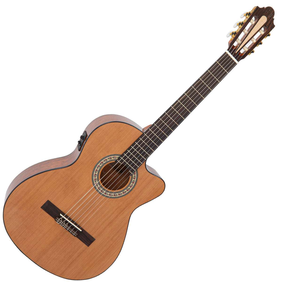 Santos Martinez Preludio Cutaway Electro - Classic Guitar ~ Natural High Gloss - Richards Guitars Of Stratford Upon Avon