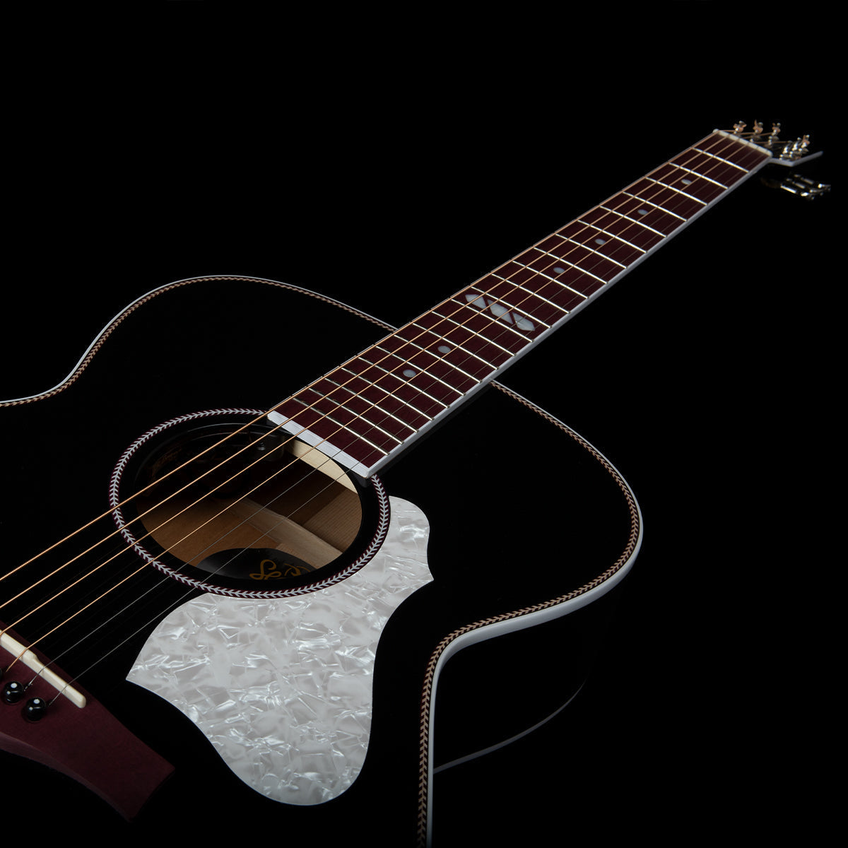 Seagull Artist LTD Electro-Acoustic Guitar ~ Tuxedo Black Anthem with Bag,  for sale at Richards Guitars.