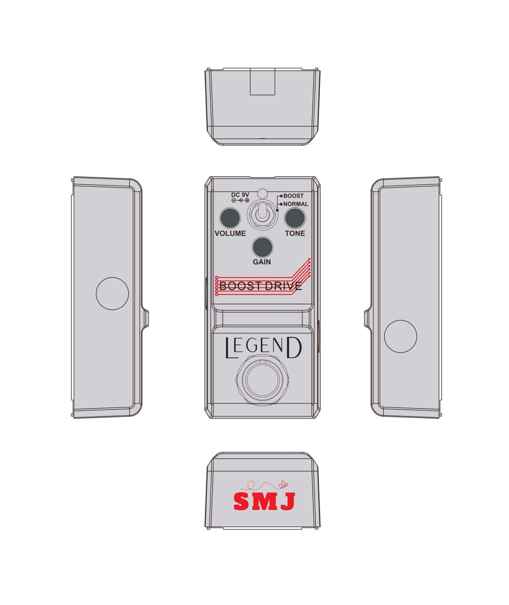 SMJ LEGEND Series Boost Drive Pedal - Richards Guitars Of Stratford Upon Avon