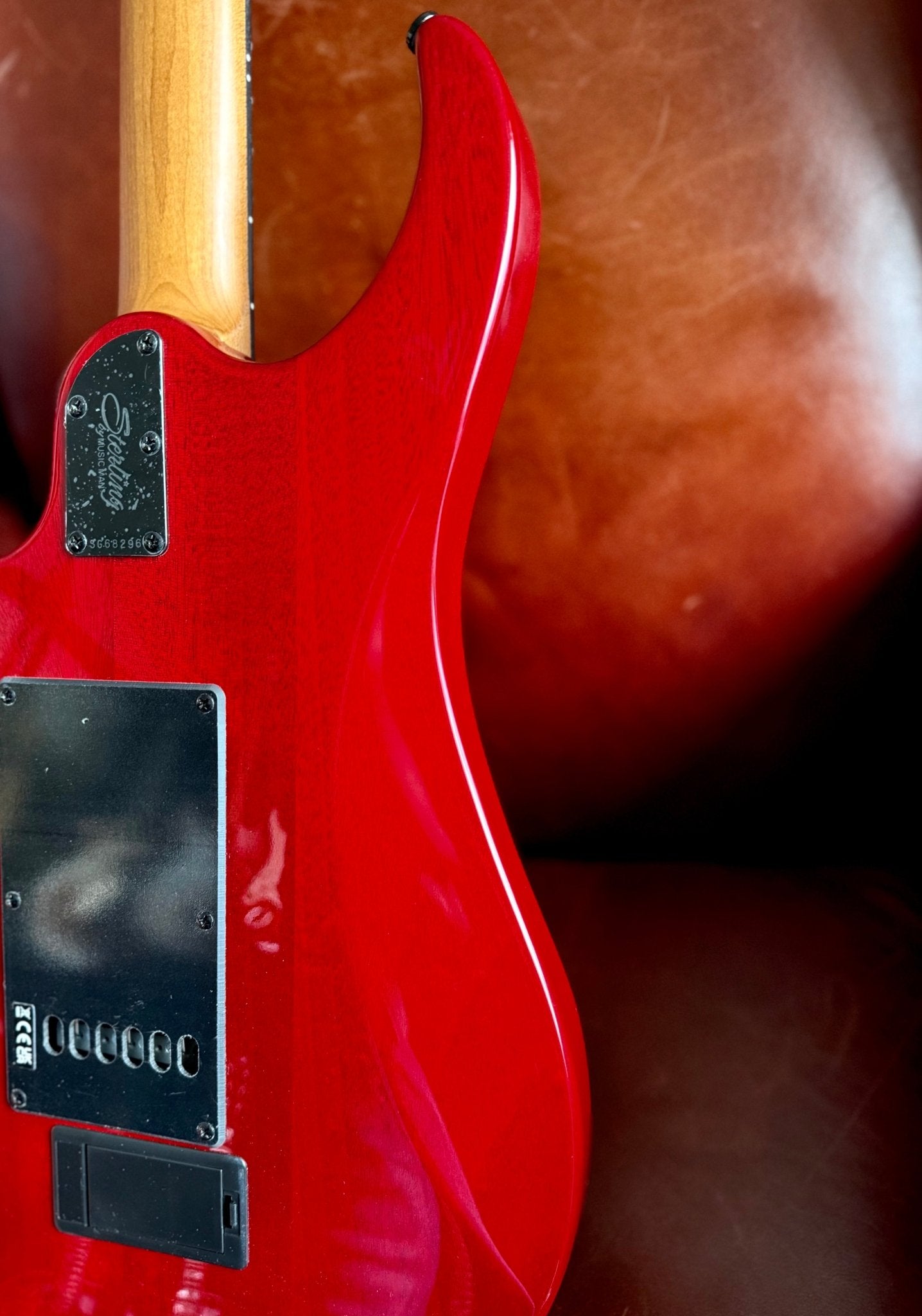 Sterling By Musicman JP150 Dimarzio Spalted Maple Blood Orange Burst - Richards Guitars Of Stratford Upon Avon