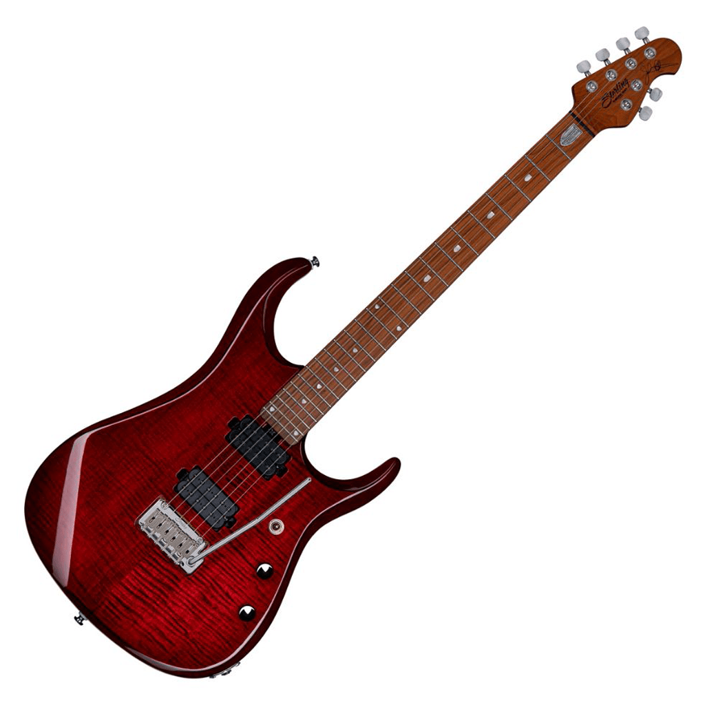 Sterling By Musicman JP150 Flame Maple Top Royal Red MN - Richards Guitars Of Stratford Upon Avon