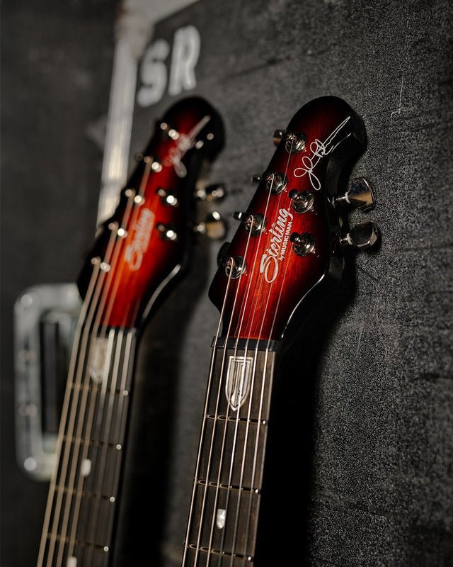 Sterling By Musicman Majesty 7 Dimarzio Maple Tiger Eye - Richards Guitars Of Stratford Upon Avon
