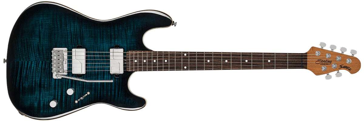 Sterling By Musicman SBMM SABRE DEEP BLUE BURST RN - Richards Guitars Of Stratford Upon Avon