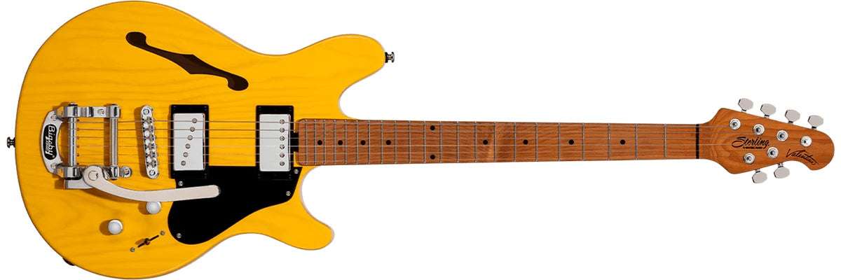 Sterling By Musicman SBMM VALENTINE BUTTERSCOTCH MN WITH BIGSBY - Richards Guitars Of Stratford Upon Avon